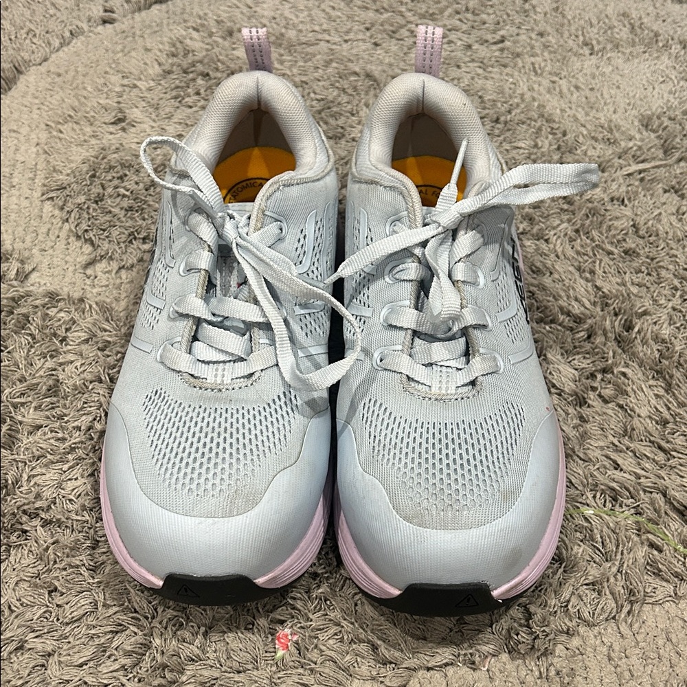 Keen Steel Toe Women’s Light Gray and Pink Sneakers